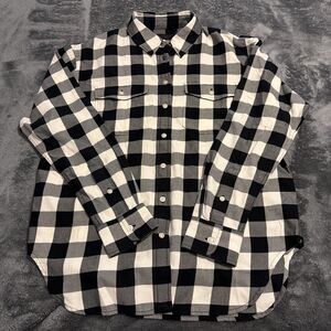 SMALL Lauren Ralph Lauren Buffalo Check Cotton Twill Shirt Natural Women’s